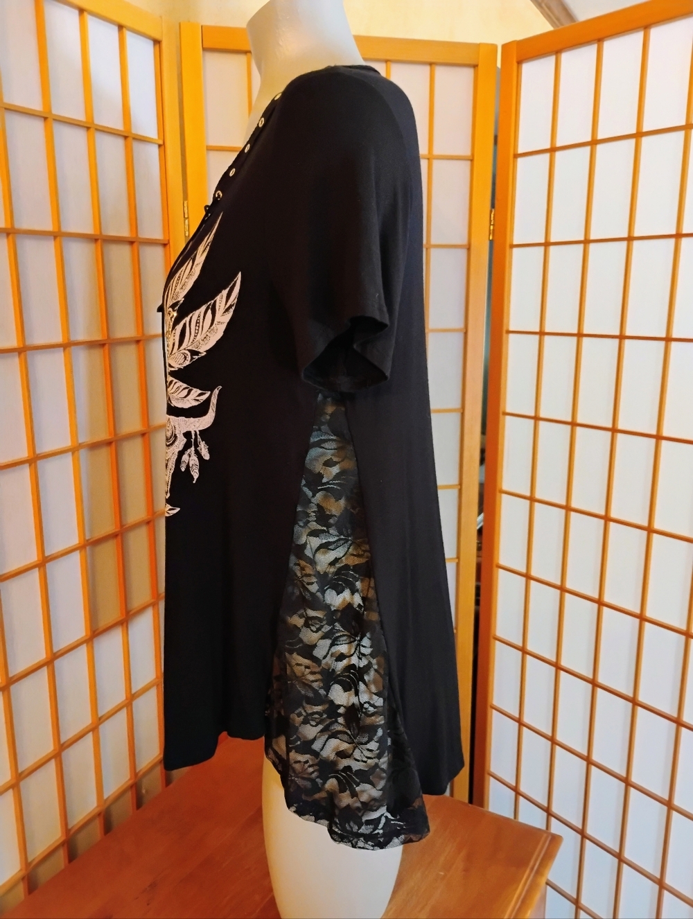 Vocal, Bling & Lace Top, LG - Picture 5 of 9